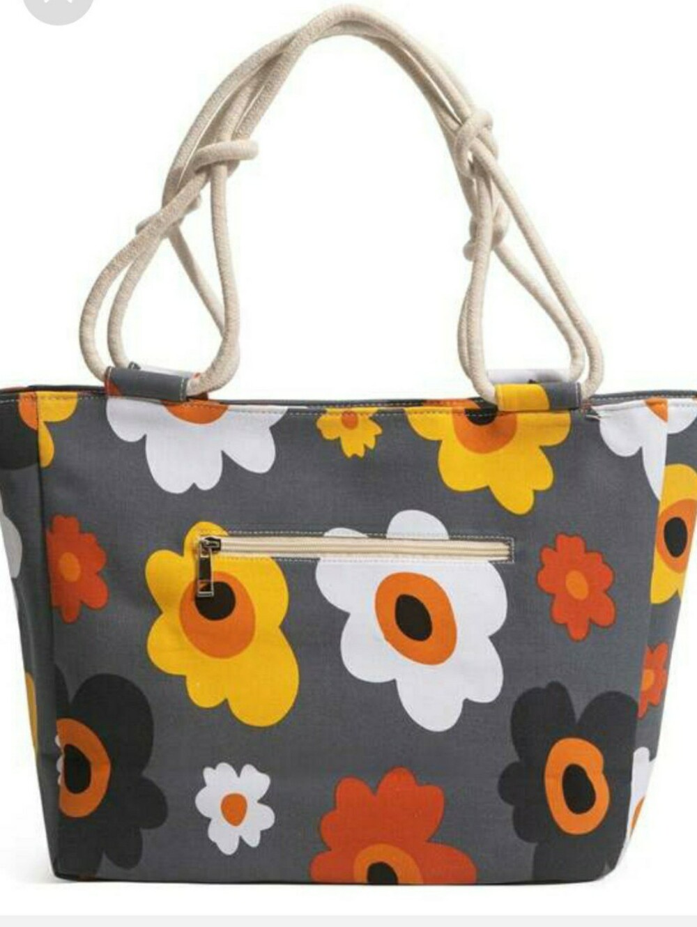 Farmhouse Is My Style Summer Tote, Floral Gray